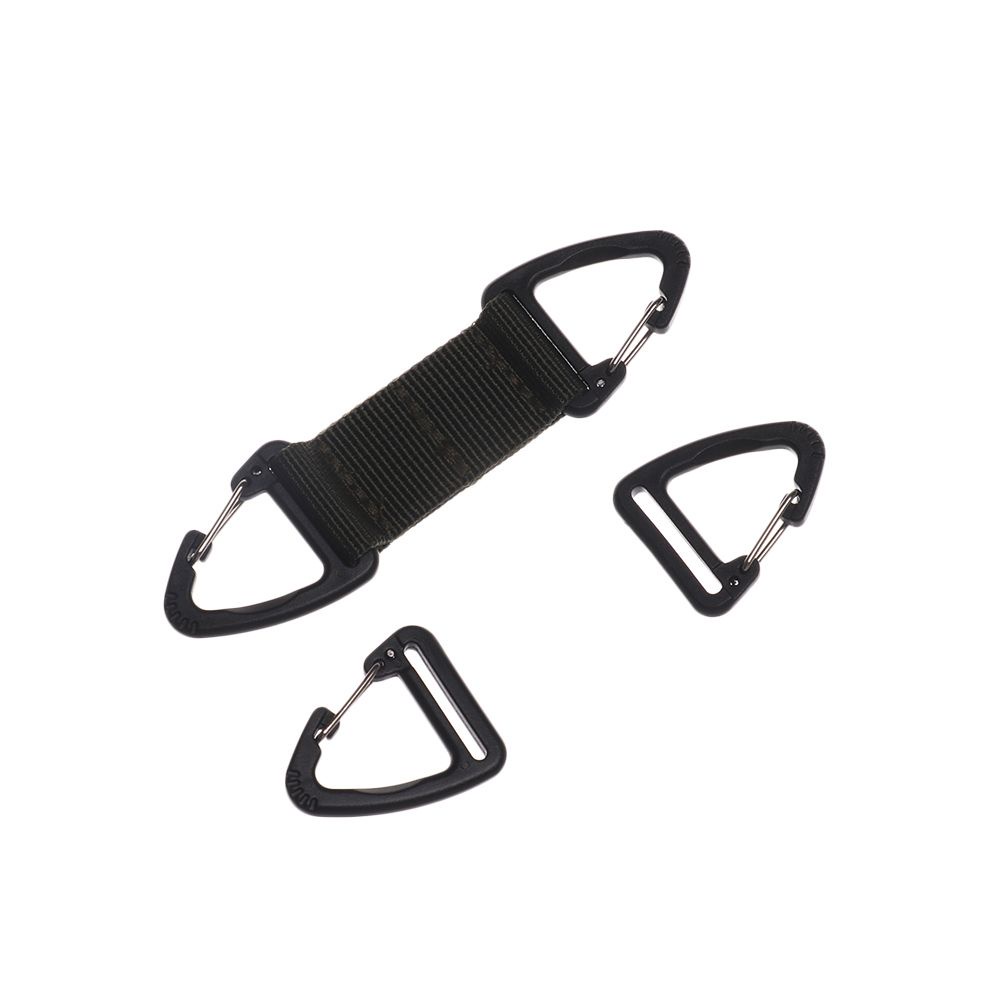 Set 5 Móc Khóa Dây Đai Balo Bằng Nhựa Màu Đen Siêu Bền Tiện Dụng