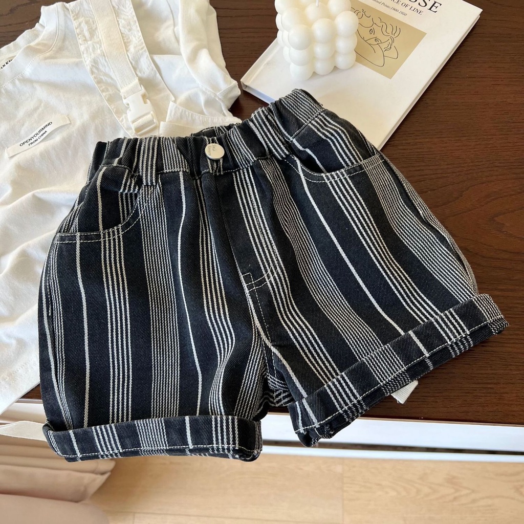 Hàng Mới Về Mới Quần Short Denim Cotton Dáng Rộng Thoải Mái Thời Trang Mùa Hè Cho Bé Trai Và Gái