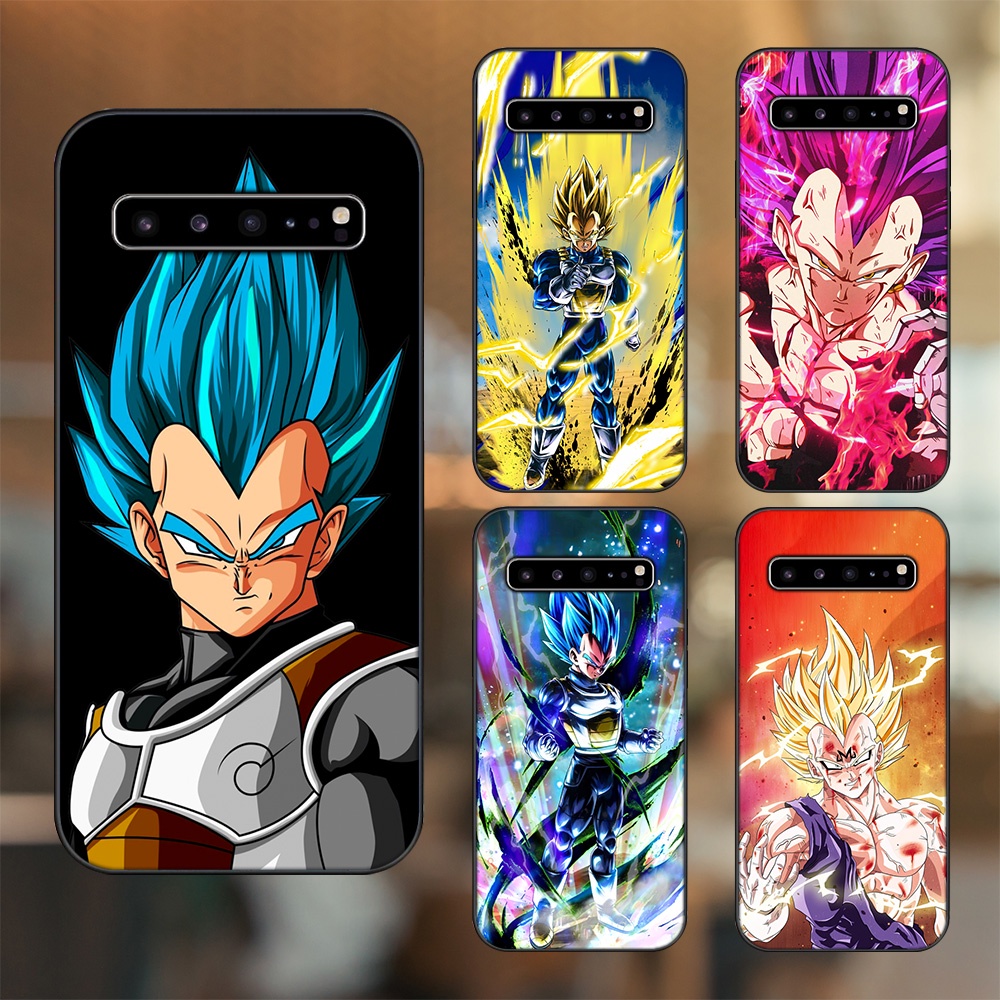 Ốp lưng Samsung S10, S10 5G, S10 Plus viền đen in hình Vegeta Dragon Ball
