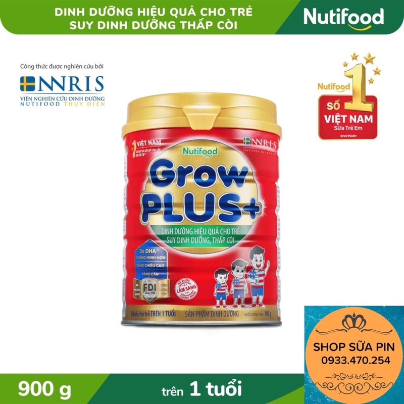 Sữa bột growplus+ suy dinh dưỡng lon 900g