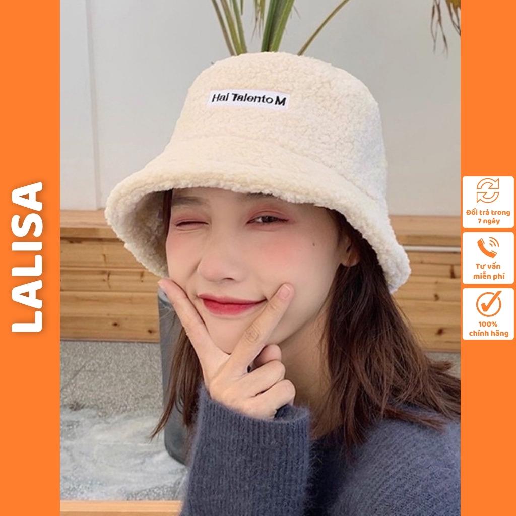 Mũ Bucket Lông Cừu LALISA Nón Tai Bèo Retro Phong Cách Hàn Quốc Giữ Ấm Thu Đông Form Unisex Nam Nữ NO002