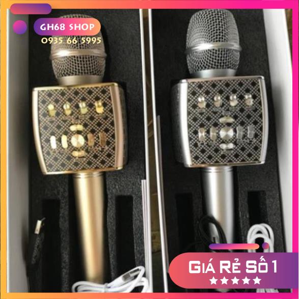 Micro không dây karaoke bluetooth Ys-95 cao cấp, mic livestream tích hợp loa hỗ trợ thẻ nhớ, usb