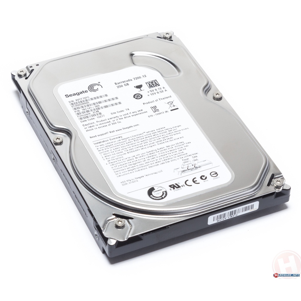 Ổ Cứng HDD 160GB, 250GB, 500GB Các Hãng Samsung, WD, Segate, Toshiba - Đã Qua Sử Dụng