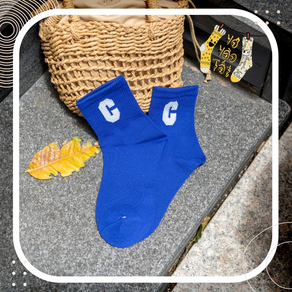 TẤT VỚ CỔ CAO TRUNG XANH DƯƠNG ĐẬM