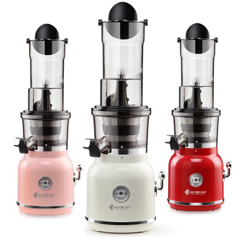 Máy ép nguyên quả tốc độ chậm CHEF&CHEF CH-333 thiết kế nhỏ gọn, đẹp mắt, có độ bền cao, nhiều màu sắc