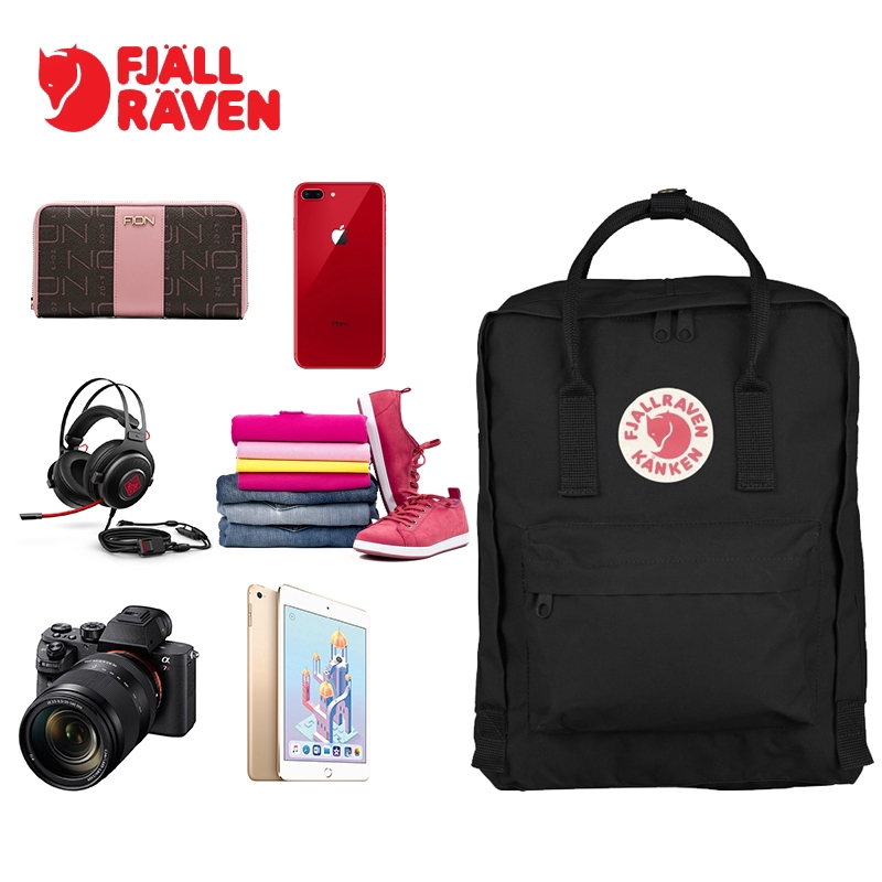 Ba Lô Kanken Fjallraven Vải Canvas Phong Cách Hàn Quốc Cho Nữ (MID 16L)