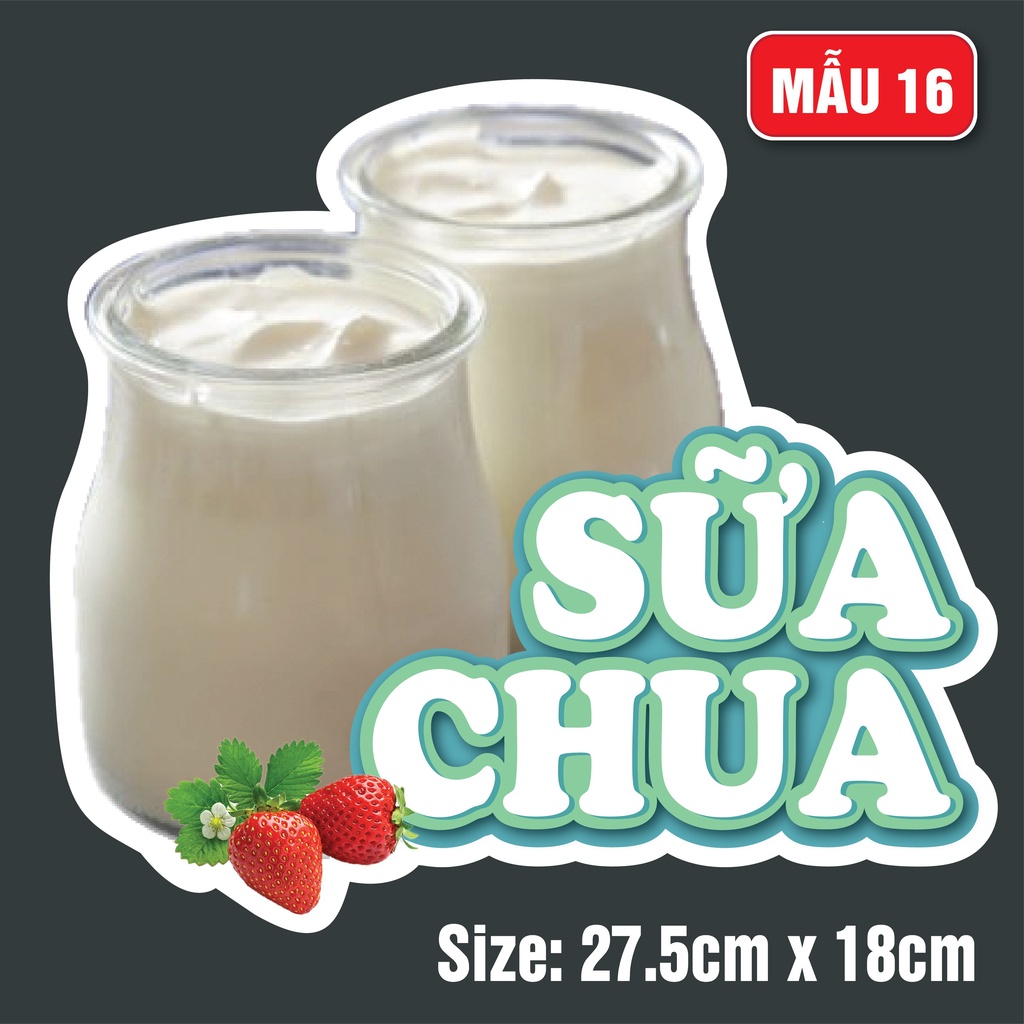 Decal Trang Trí Quán Trà Sữa Sticker Khổ Lớn Chống Nước, Decal Dán Tường, Tủ, Kính