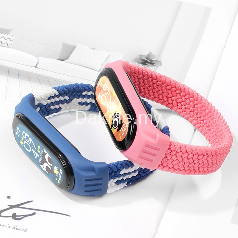 Dây Đeo Sợi Nylon Cho Vòng Đeo Tay Thông Minh Mi Band 5 Miband4 Miband5 Xiaomi Mi Band 6 4 3