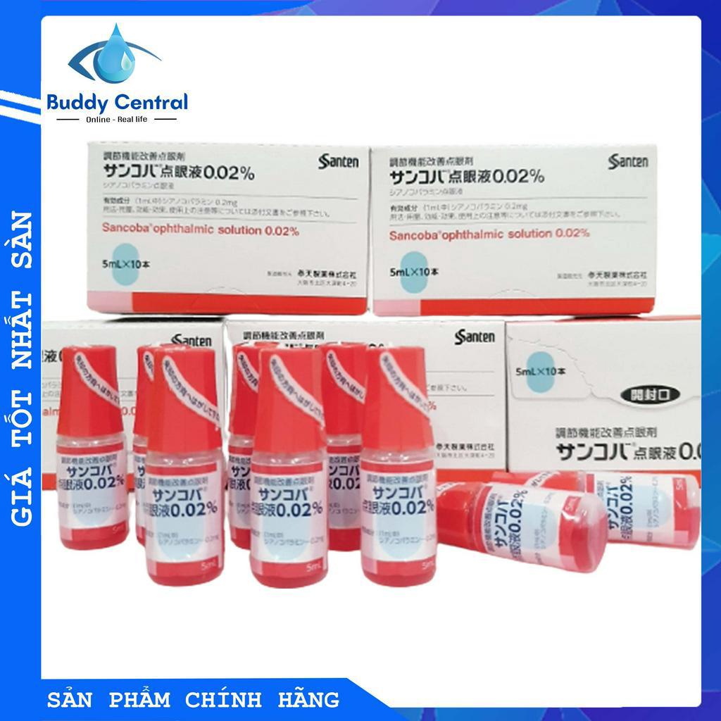 Nước nhỏ mắt Sancoba Nhật Bản 5ml - Hỗ trợ tăng cường thị lực, giảm cận, đau mỏi mắt - Buddy Central