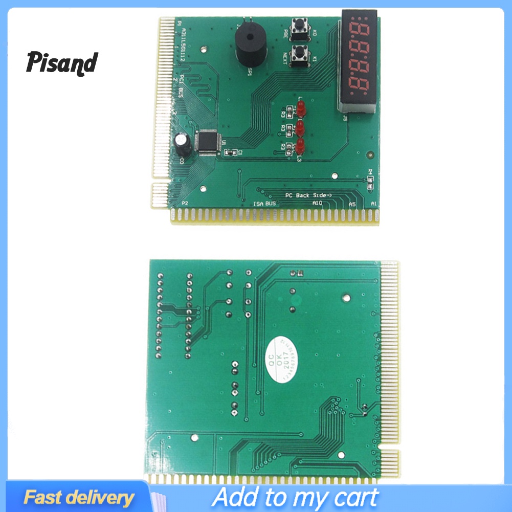 pu 4-Digit PC Analyzer Tester Diagnostic Motherboard Post Test Card for PCI ISA