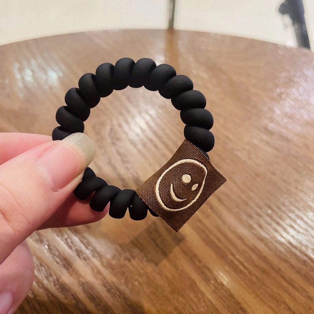 Dây buộc tóc co giãn hình mặt cười hoạt hình nhiều màu sắc phong cách Hàn Quốc cho nữ