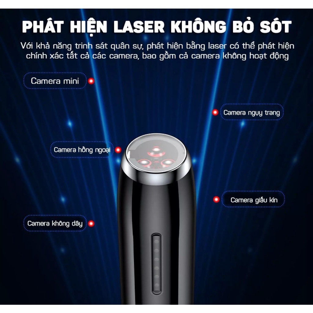 Máy Dò Phát Hiện Theo Dõi Camera, GPS, Định Vị Detector T8