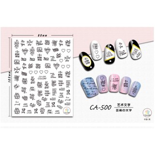 sticker dán móng hình chữ mẫu mới hot hit