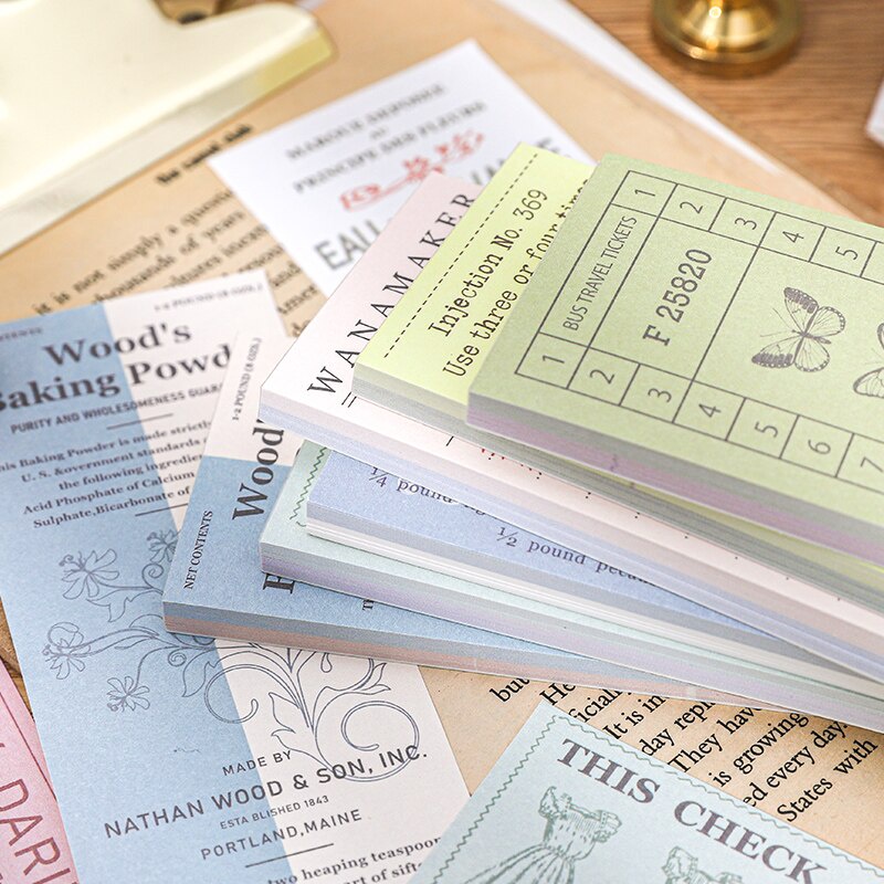 Set 50 Giấy Ghi Chú In Chữ Và Số Sáng Tạo