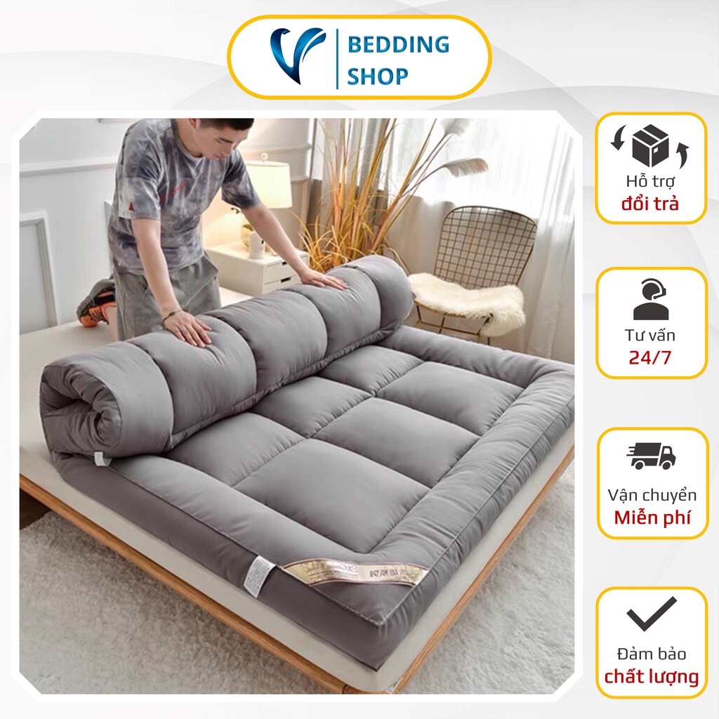 Nệm TOPPER gấp xuất Nhật, tấm bảo vệ đệm cao cấp, mềm mại, thoải mái, nhiều kích thước