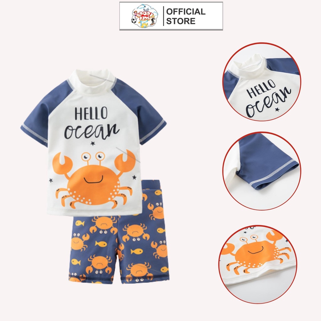 Bộ Đồ Bơi Sportkids Cho Bé Từ 10kg Đến Size Đại In Hình Dễ Thương