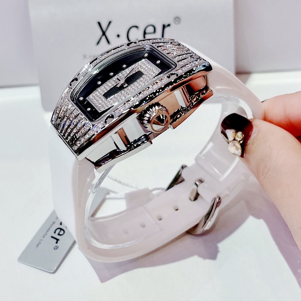 Đồng Hồ Xcer Nữ Silicon Trắng Silver 36mm B0610 Chính Hãng