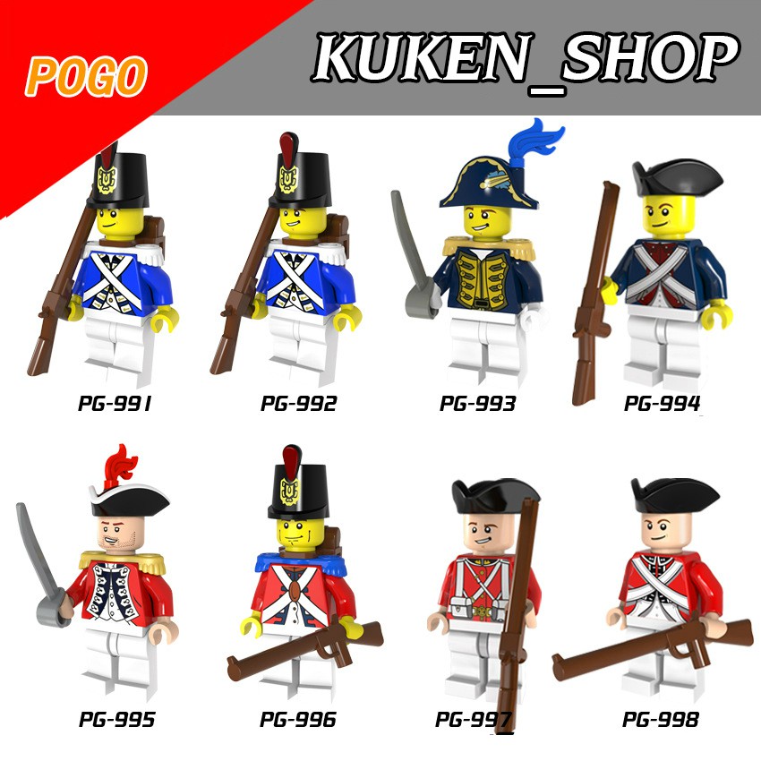 Minifigures Army Lính Cận Đại Lính Hoàng Gia PG991 PG992 PG993 PG994 PG995 PG996 PG997 PG998