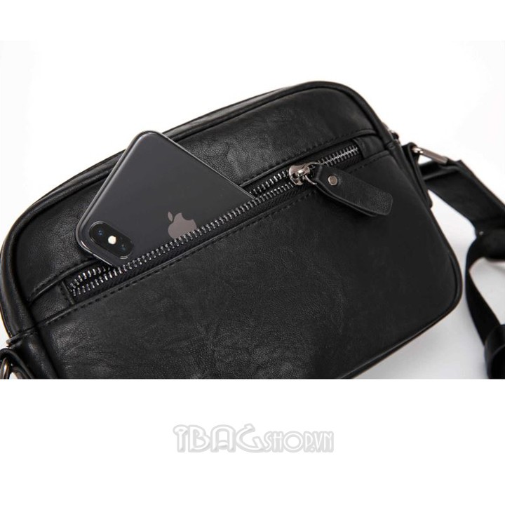 Túi Đeo Chéo Nam  Nhỏ - Chất Liệu Da - Cao Cấp - Màu Đen - Mã DP607 | BigBuy360 - bigbuy360.vn