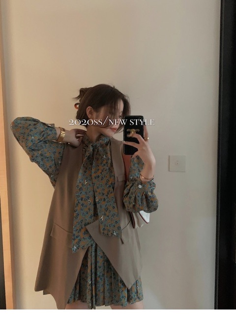 Sét áo vest hoa hot hit 2020 | BigBuy360 - bigbuy360.vn