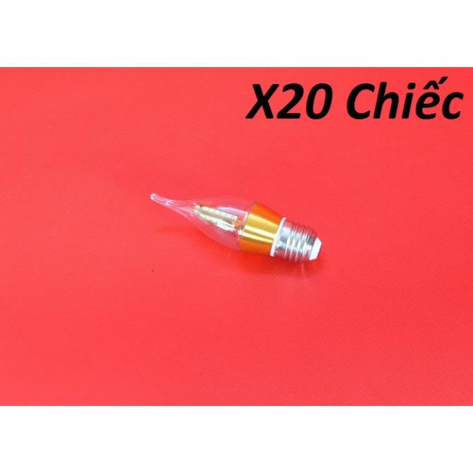 Bộ 20 bóng đèn LED C35 4w hình nến đổi màu đui E27