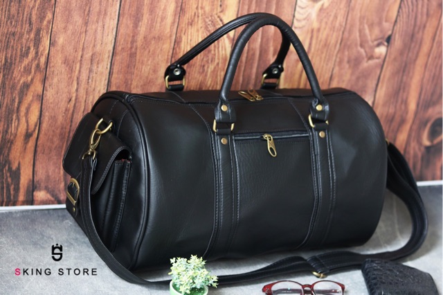 Túi Du Lịch Da Màu Đen Đẹp