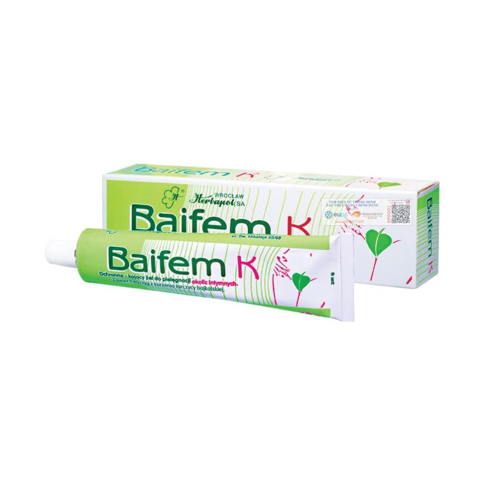 Baifem K - Gel Hoàng cầm bảo vệ dịu nhẹ