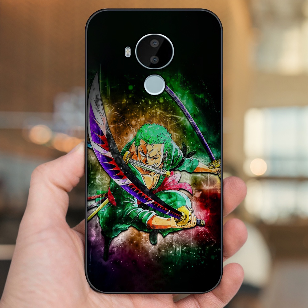 Ốp lưng Nokia C30 viền đen in hình Zoro One Piece