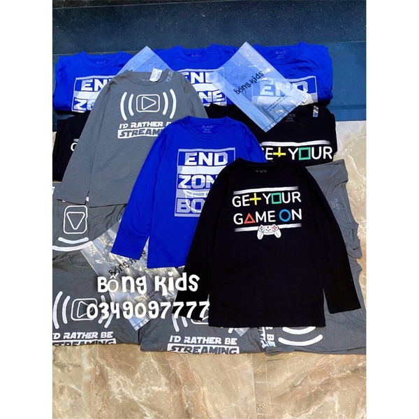 Áo Thu Bé Trai In Hình Place