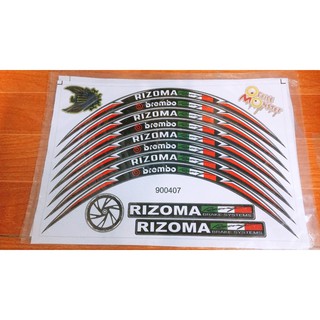 Tem vành rizoma đỏ kèm dán phuộc