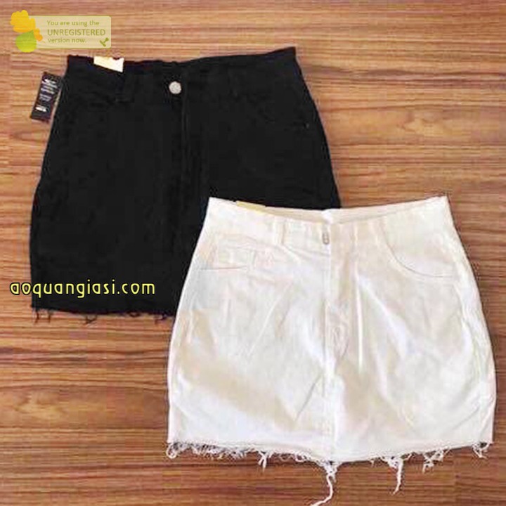 Quần giả váy kaki nữ lai tua UK ALOHA.STORE1