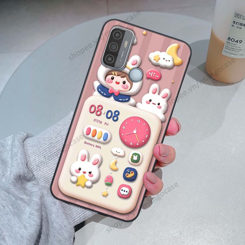 Ốp lưng Oppo A53 hình gấu, thỏ, đồng hồ cute dễ thương