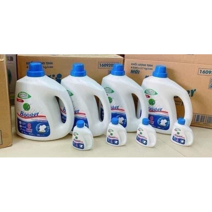 Combo 4 can Nước giặt xả Booster hương hoa thiên nhiên 3,7kg/can, hàng xuất Nhật