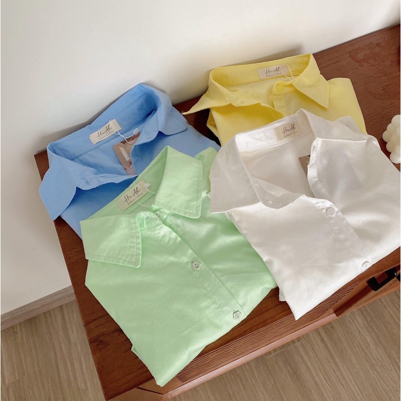 sơ mi trơn tay chun 6142