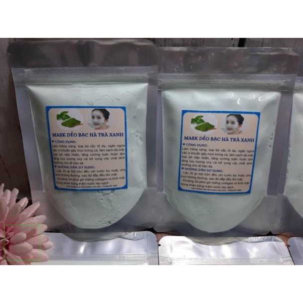 1kg Bột Mask Dẻo Bạc Hà Trà xanh handmade