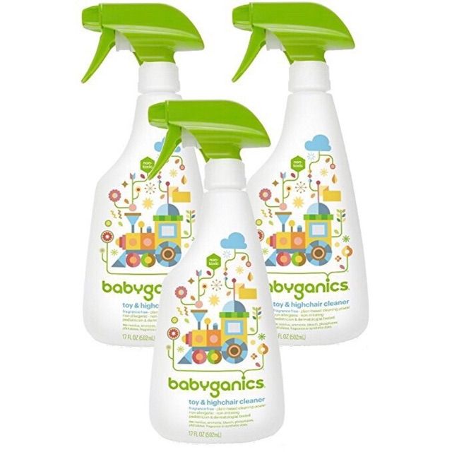 [Mã MKBC245 giảm 8% đơn 400K] [USA] Nước rửa Đồ chơi và Ghế ăn Babyganics Toy &amp; Highchair Cleanser 502ml