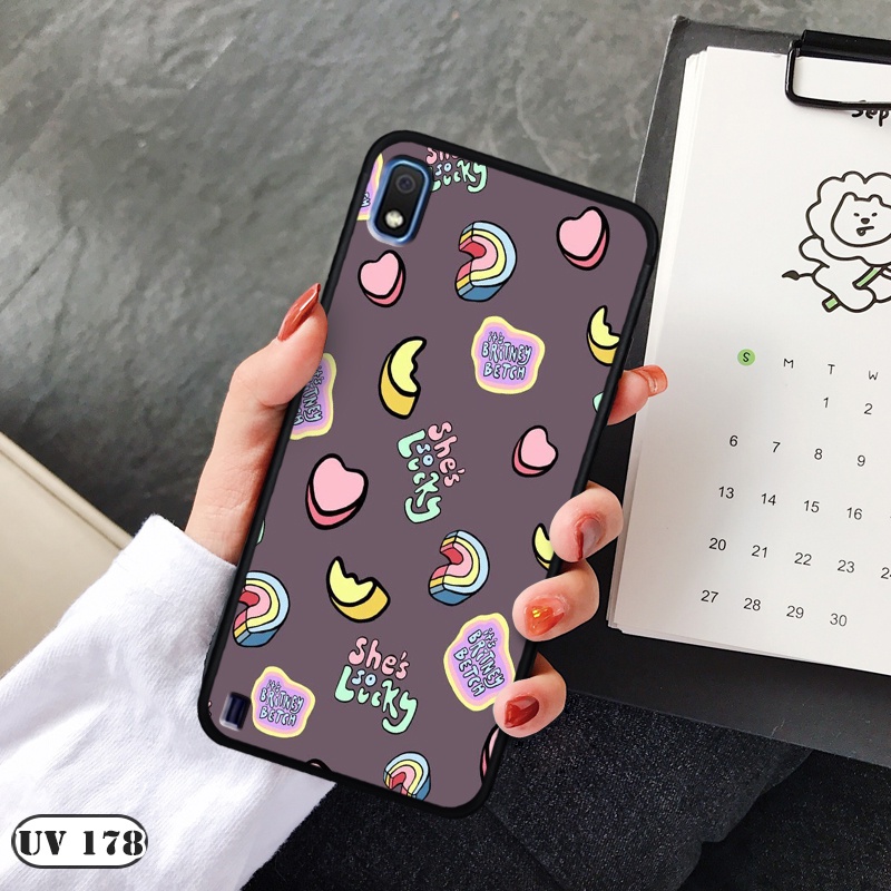 Ốp lưng  Samsung Galaxy A10 - Lưng nhám viền dẻo in 2D
