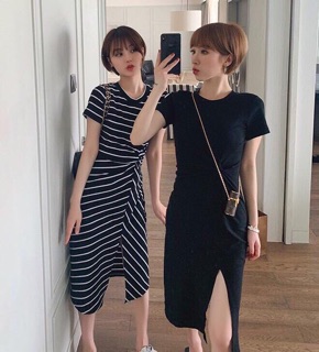 Đầm xoắn eo xẻ tà🌸