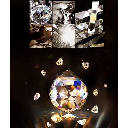 Quả Cầu Pha Lê Trong Suốt 20mm Treo Rèm Cửa Trang Trí Tiệc Cưới