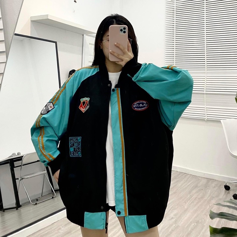 Áo khoác dù 2 lớp form rộng 1964 unisex (nam nữ mặc được)