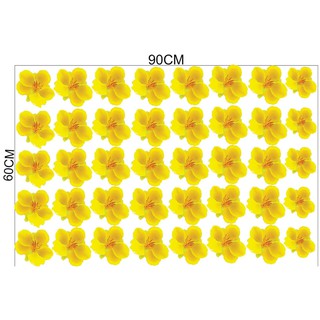 Decal dán tường dán kính trang trí hoa mai vàng rời dễ dán BINBIN PK610 (Có keo sẵn)