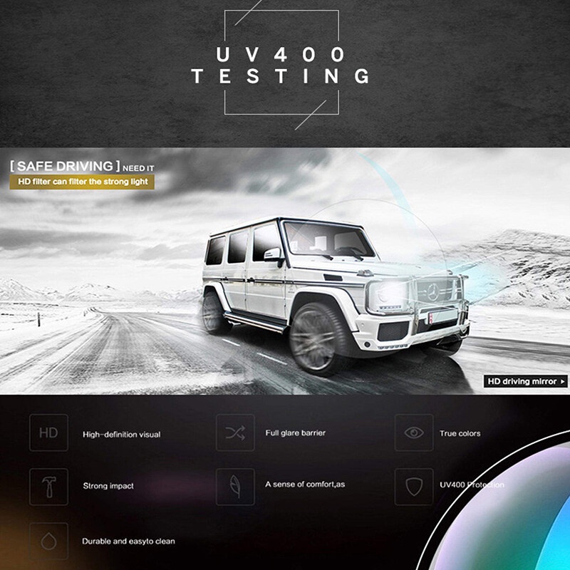 Kính Chống Nắng Phân Cực Mặt Vuông Chống Tia UV400 Phong Cách Thể Thao Cho Nam