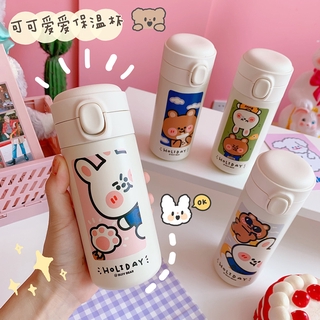 Bình Nước Giữ Ấm Dung Tích Lớn Thiết Kế Đơn Giản Phong Cách Hàn Quốc