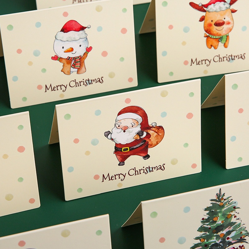 Set 6 thiệp giáng sinh mini dễ thương