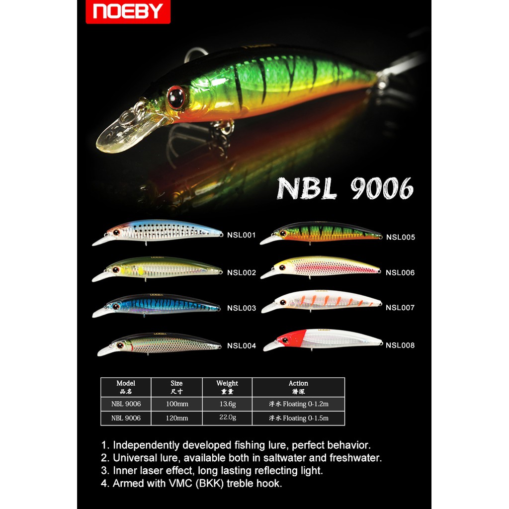 NEW Mồi giả câu Lure Minnow Noeby (13.6g - 22g) - NBL9006 XIÊU RẺ