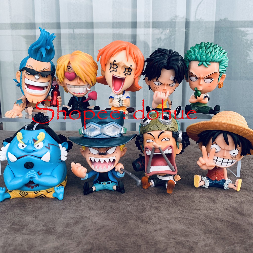Mô Hình One Piece Chibi - Luffy, Zoro, Jinbei, Usopp, Ace, Sanji, Chopper, Sabo, Franky
