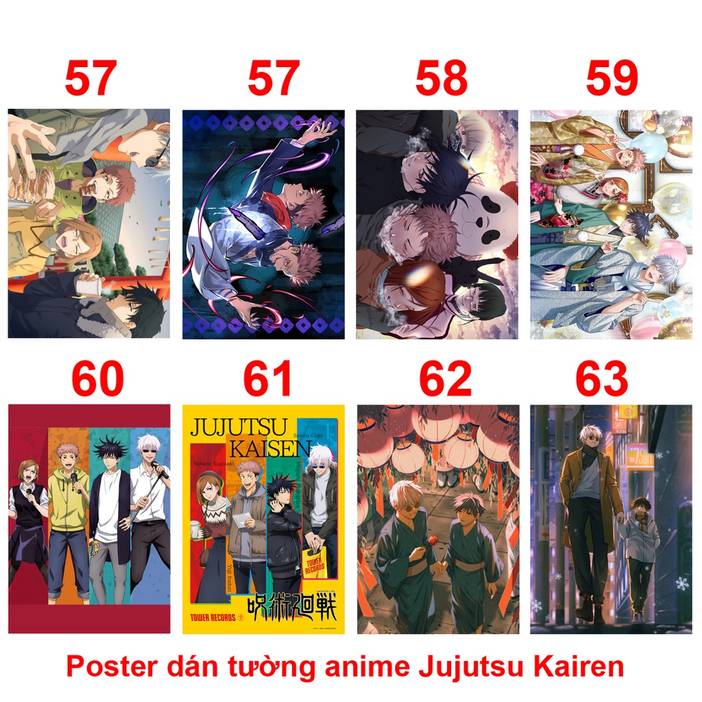 Poster/ Tranh dán tường anime Jujutsu Kairen