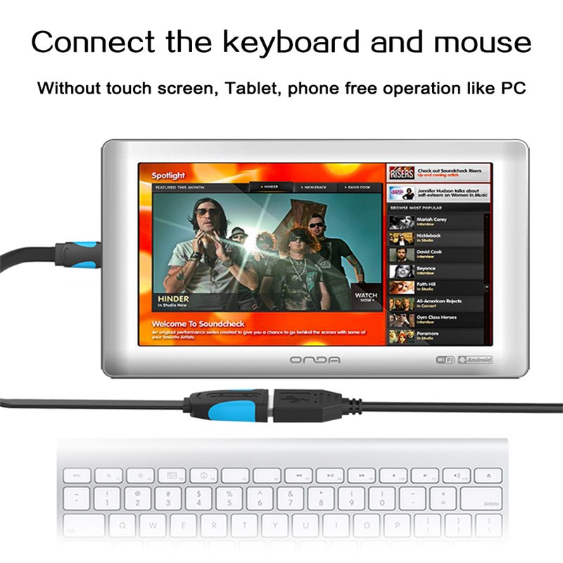 Vention dây cáp OTG 0.1m 0.25m chuyển đổi đầu cắm mini USB sang ổ cắm USB cho máy ảnh/ điện thoại/ máy tính bảng