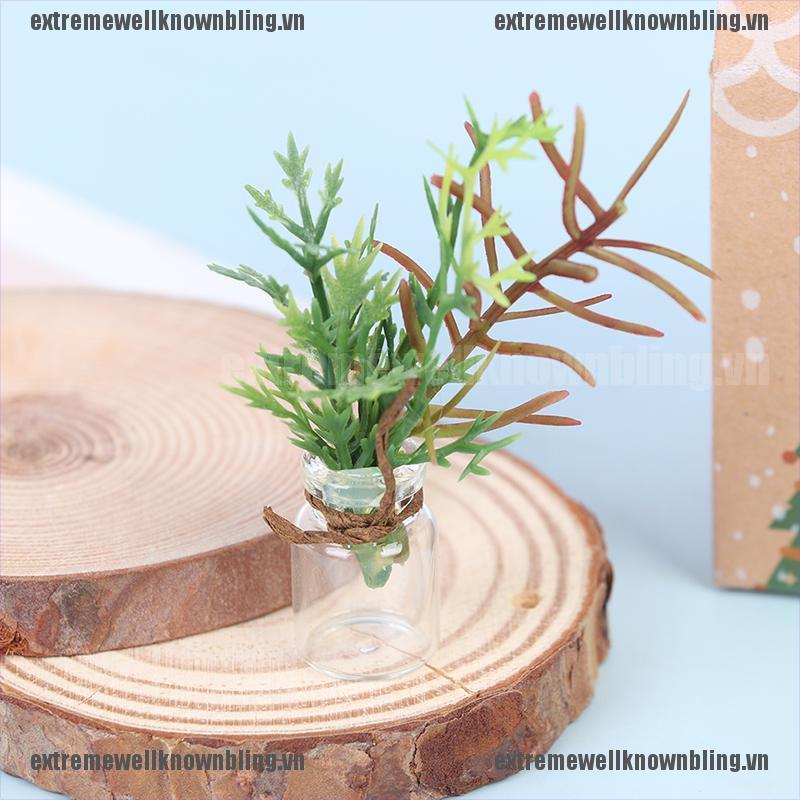 [extremewellknownbling.vn]1:12 Dollhouse Miniature Potted Green Plant Tree Potted Plants Doll Home Decor