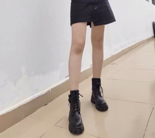 [SẴN 38] Giày ulzzang cao cổ phối khuy (ảnh thật ở cuối)